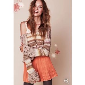 Free People Foil Pleated Shorts